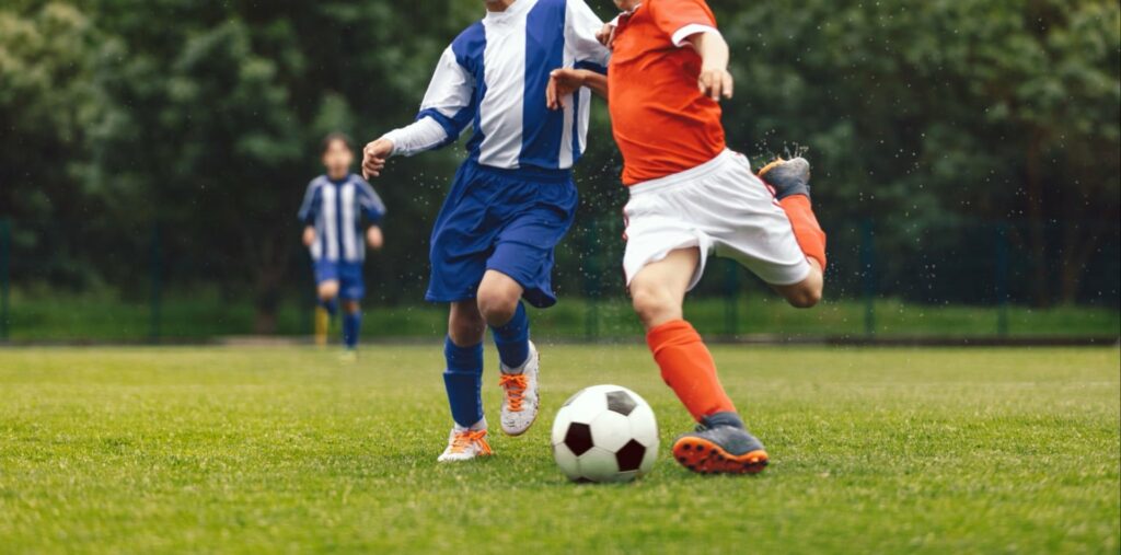 elite program players on the soccer pitch